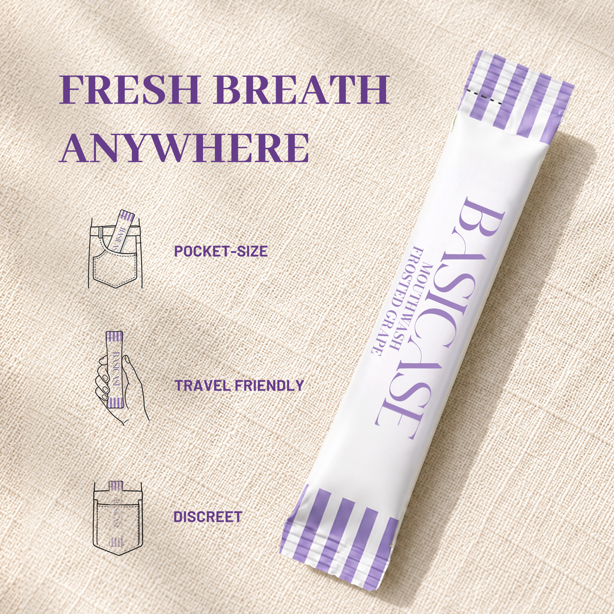 Probiotic Single-Use Mouthwash -- Frosted Grape