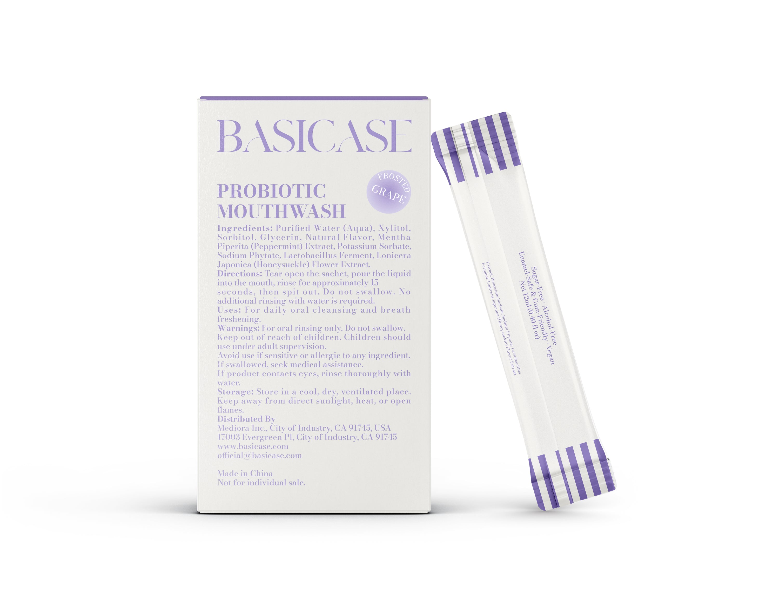 Probiotic Single-Use Mouthwash -- Frosted Grape